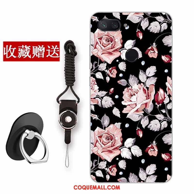 Étui Xiaomi Mi 8 Lite Fleur Petit Tout Compris, Coque Xiaomi Mi 8 Lite Silicone Téléphone Portable Beige