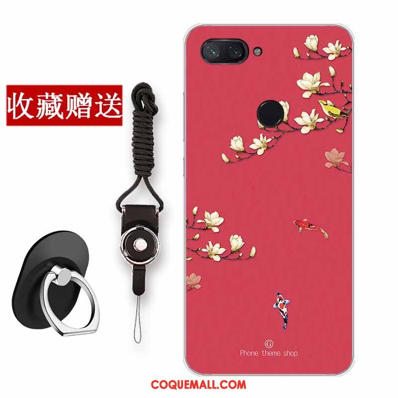 Étui Xiaomi Mi 8 Lite Fleur Petit Tout Compris, Coque Xiaomi Mi 8 Lite Silicone Téléphone Portable Beige