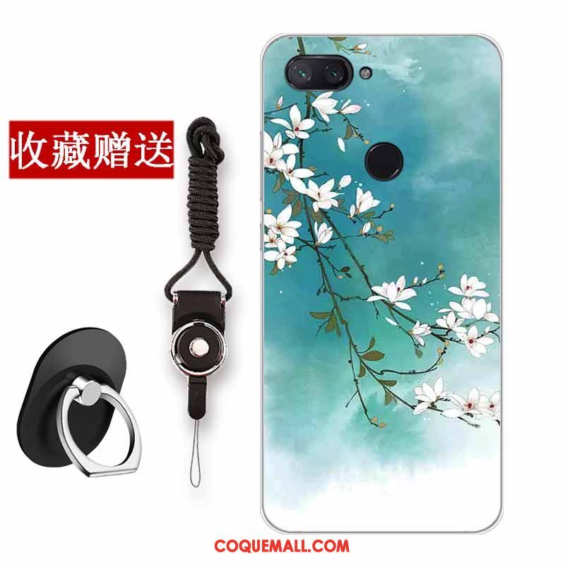 Étui Xiaomi Mi 8 Lite Fleur Petit Tout Compris, Coque Xiaomi Mi 8 Lite Silicone Téléphone Portable Beige