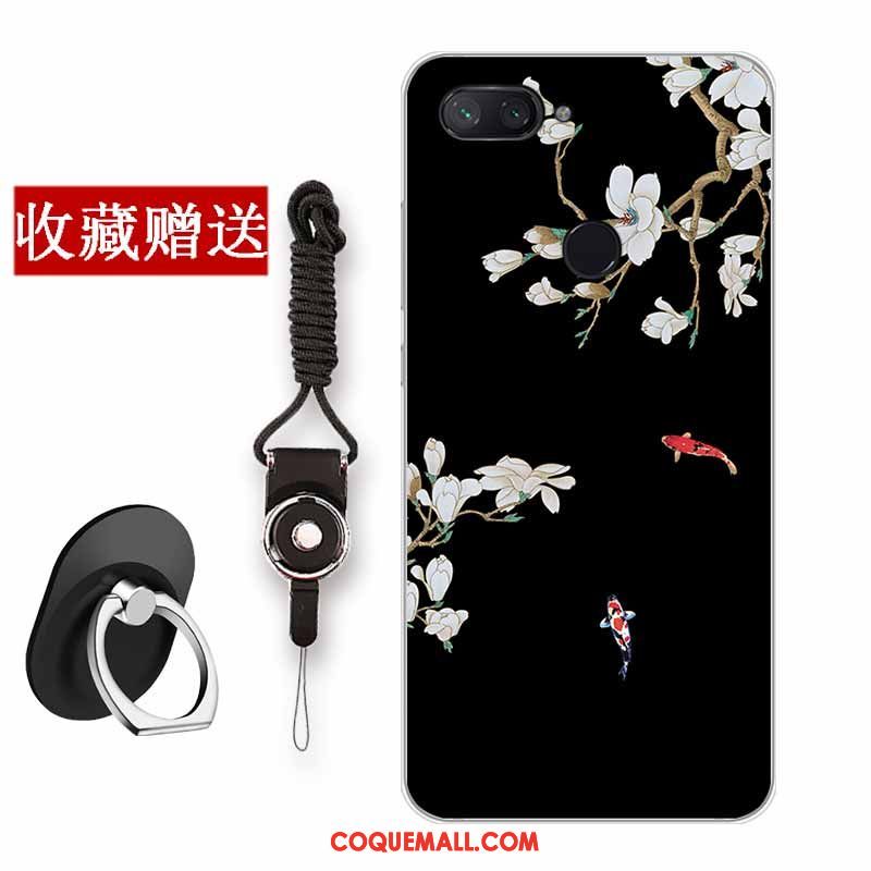 Étui Xiaomi Mi 8 Lite Fleur Petit Tout Compris, Coque Xiaomi Mi 8 Lite Silicone Téléphone Portable Beige