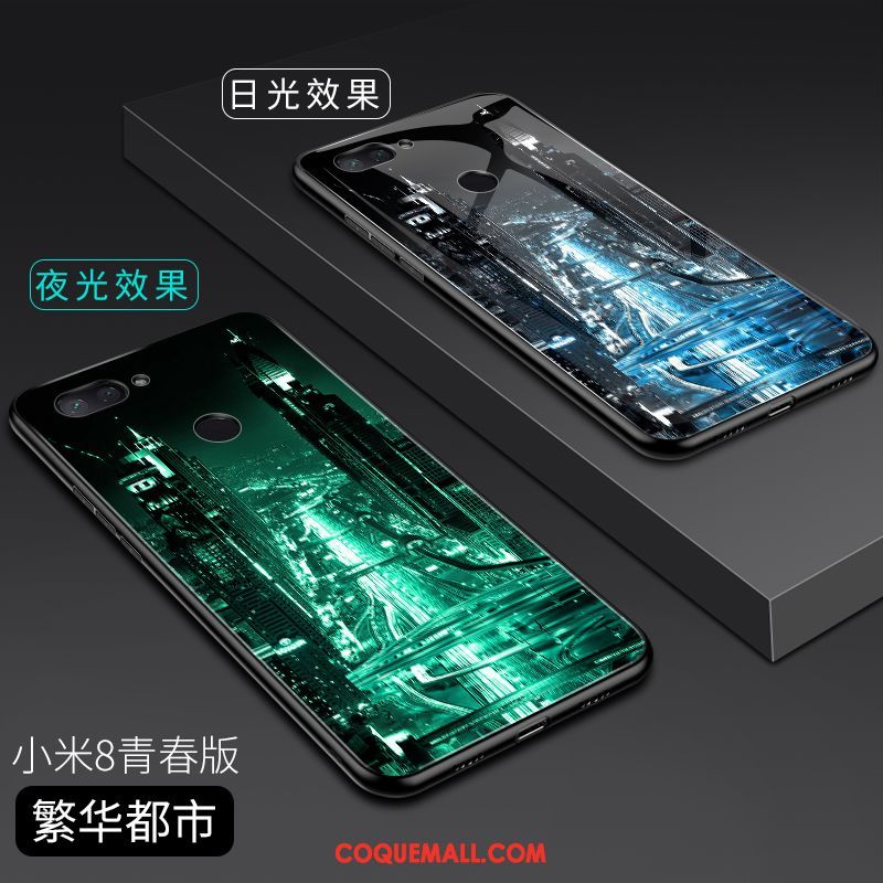 Étui Xiaomi Mi 8 Lite Fluide Doux Nouveau Transparent, Coque Xiaomi Mi 8 Lite Téléphone Portable Difficile Beige