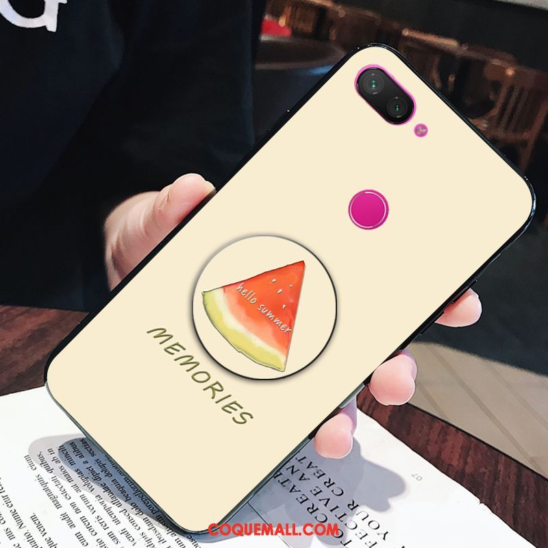 Étui Xiaomi Mi 8 Lite Fruit Tendance Incassable, Coque Xiaomi Mi 8 Lite Fluide Doux Jeunesse Beige