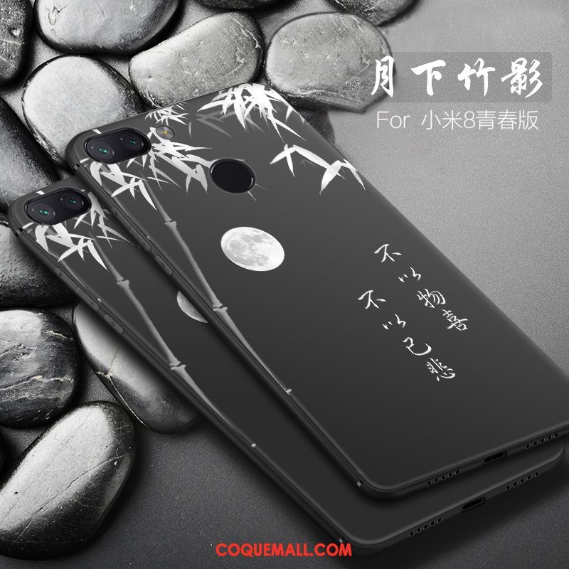 Étui Xiaomi Mi 8 Lite Incassable Créatif Net Rouge, Coque Xiaomi Mi 8 Lite Silicone Téléphone Portable Beige