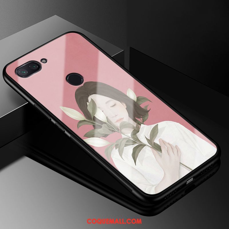 Étui Xiaomi Mi 8 Lite Marque De Tendance Noir Tout Compris, Coque Xiaomi Mi 8 Lite Petit Style Chinois Beige