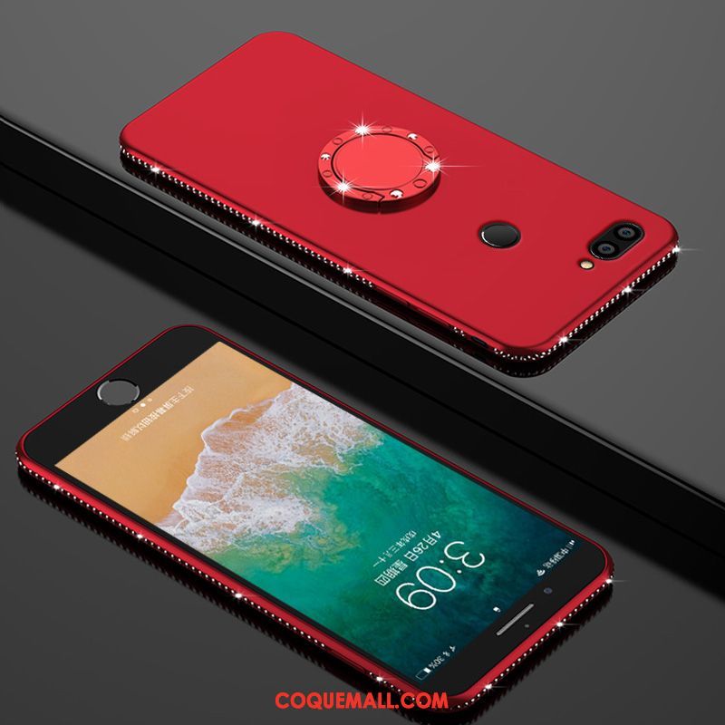 Étui Xiaomi Mi 8 Lite Net Rouge Créatif Violet, Coque Xiaomi Mi 8 Lite Personnalité Original Beige