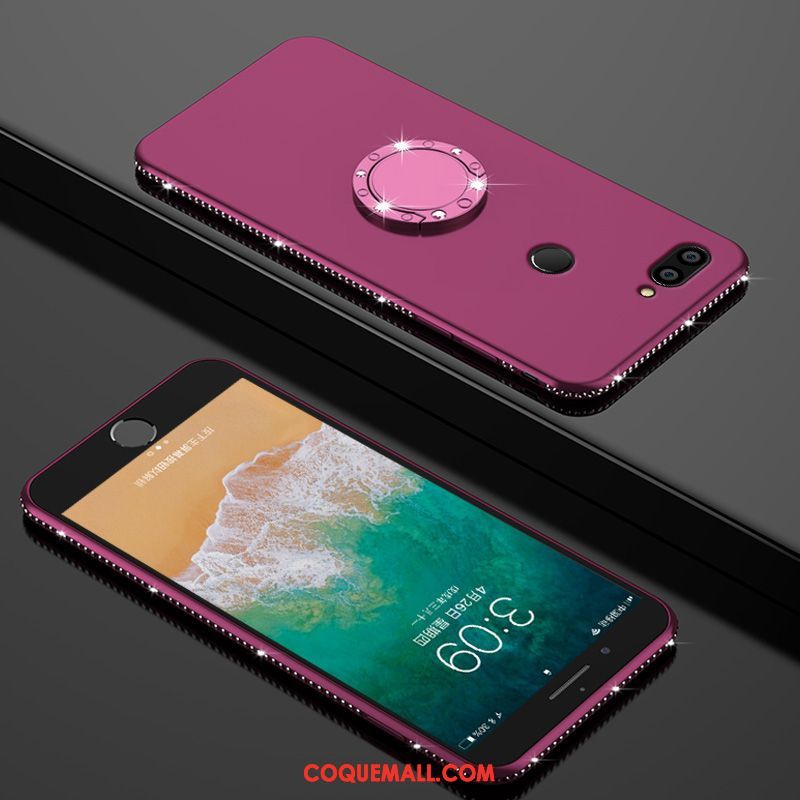 Étui Xiaomi Mi 8 Lite Net Rouge Créatif Violet, Coque Xiaomi Mi 8 Lite Personnalité Original Beige