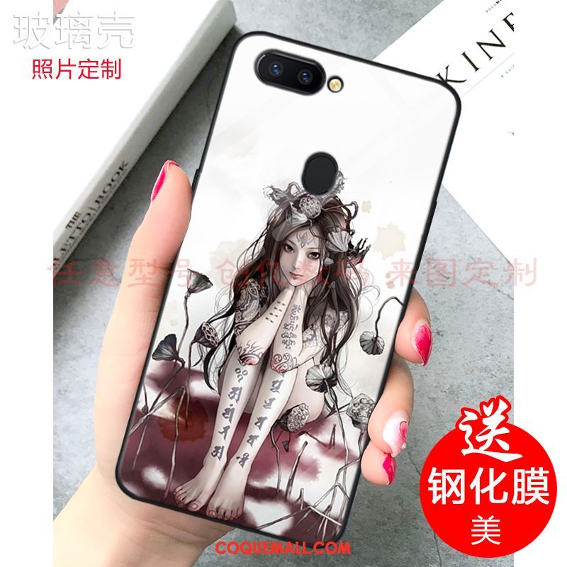 Étui Xiaomi Mi 8 Lite Petit Personnalisé Frais, Coque Xiaomi Mi 8 Lite Miroir Personnalité Beige