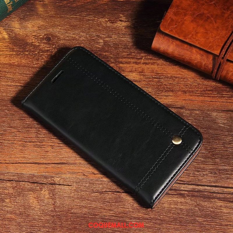 Étui Xiaomi Mi 8 Lite Protection Carte Cuir Véritable, Coque Xiaomi Mi 8 Lite Étui En Cuir Tout Compris