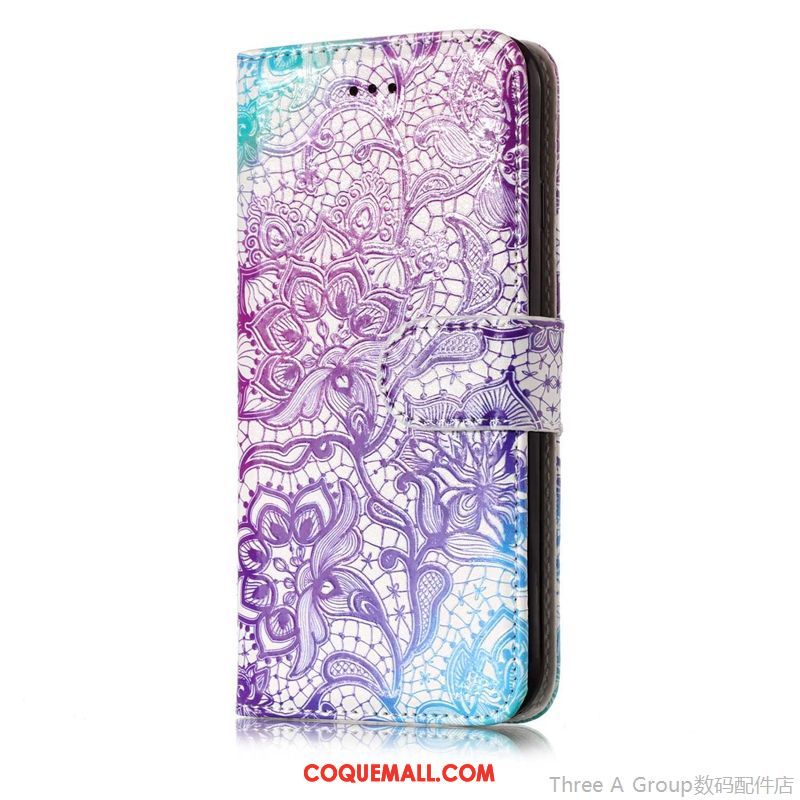 Étui Xiaomi Mi 8 Lite Protection Étui En Cuir Gaufrage, Coque Xiaomi Mi 8 Lite Nouveau Téléphone Portable