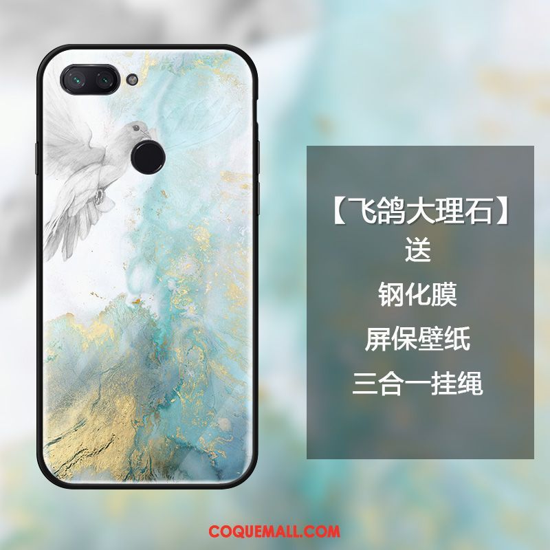 Étui Xiaomi Mi 8 Lite Simple Blanc Jeunesse, Coque Xiaomi Mi 8 Lite Ornements Suspendus Mode Beige