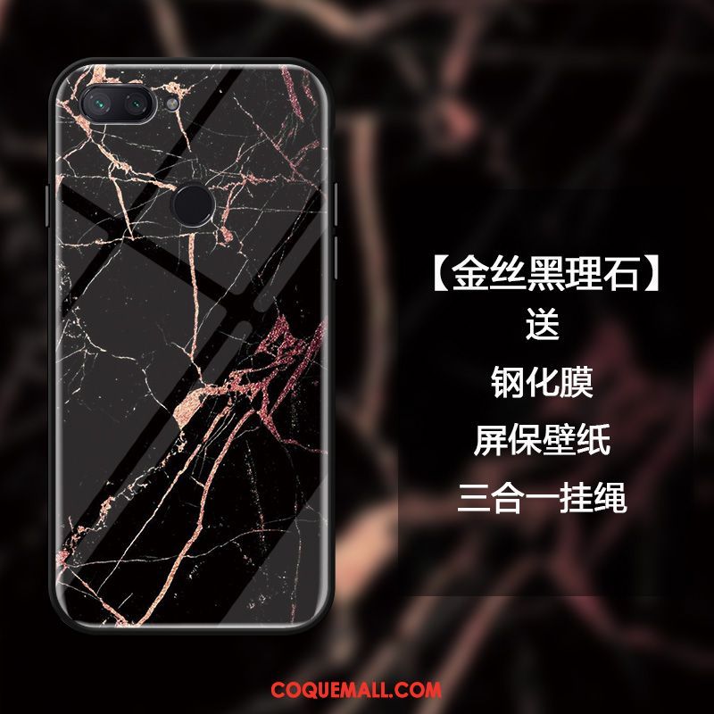 Étui Xiaomi Mi 8 Lite Simple Blanc Jeunesse, Coque Xiaomi Mi 8 Lite Ornements Suspendus Mode Beige