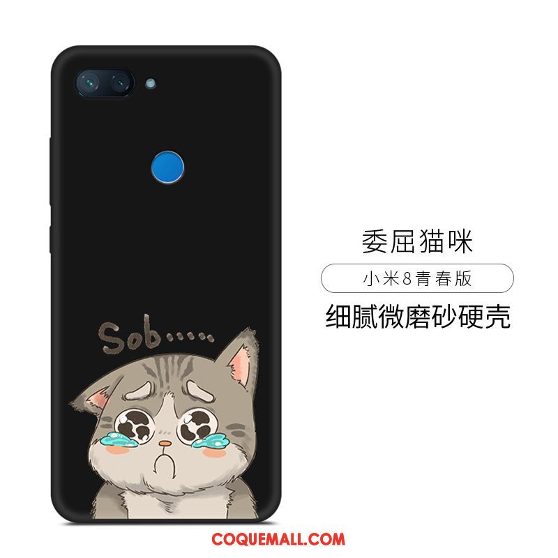 Étui Xiaomi Mi 8 Lite Simple Délavé En Daim Jeunesse, Coque Xiaomi Mi 8 Lite Tendance Modèle Fleurie Beige