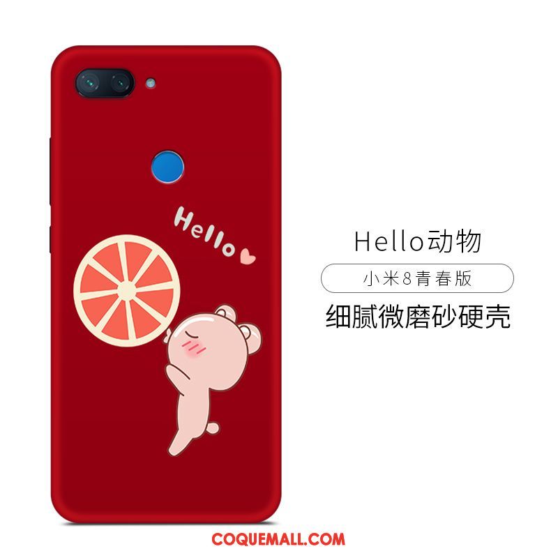 Étui Xiaomi Mi 8 Lite Simple Délavé En Daim Jeunesse, Coque Xiaomi Mi 8 Lite Tendance Modèle Fleurie Beige