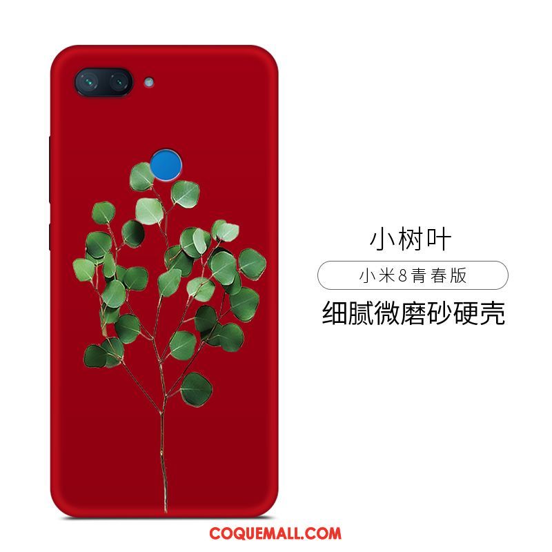 Étui Xiaomi Mi 8 Lite Simple Délavé En Daim Jeunesse, Coque Xiaomi Mi 8 Lite Tendance Modèle Fleurie Beige