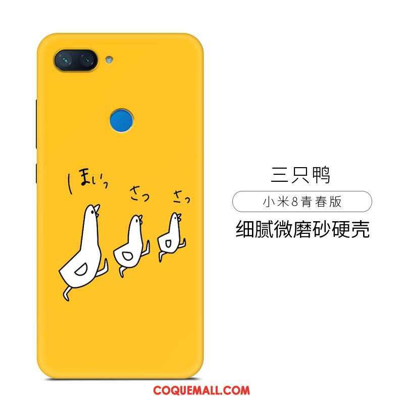 Étui Xiaomi Mi 8 Lite Simple Délavé En Daim Jeunesse, Coque Xiaomi Mi 8 Lite Tendance Modèle Fleurie Beige
