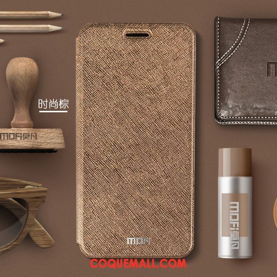 Étui Xiaomi Mi 8 Lite Tendance Modèle Fleurie Or, Coque Xiaomi Mi 8 Lite Jeunesse Étui En Cuir Beige