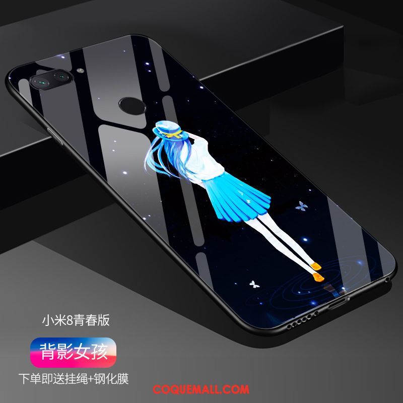 Étui Xiaomi Mi 8 Lite Tout Compris Modèle Modèle Fleurie, Coque Xiaomi Mi 8 Lite Verre Jeunesse Beige