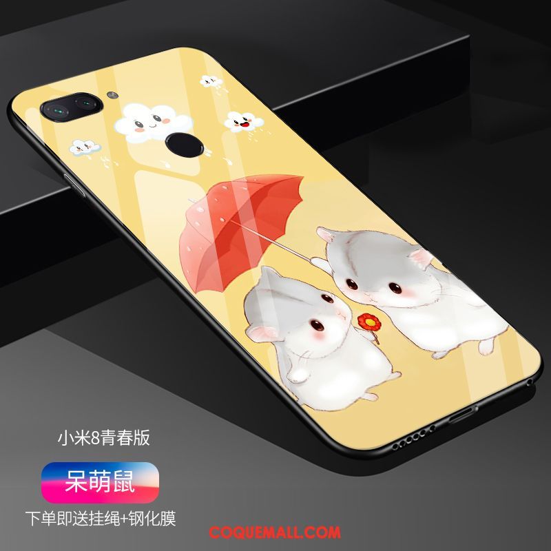 Étui Xiaomi Mi 8 Lite Tout Compris Modèle Modèle Fleurie, Coque Xiaomi Mi 8 Lite Verre Jeunesse Beige