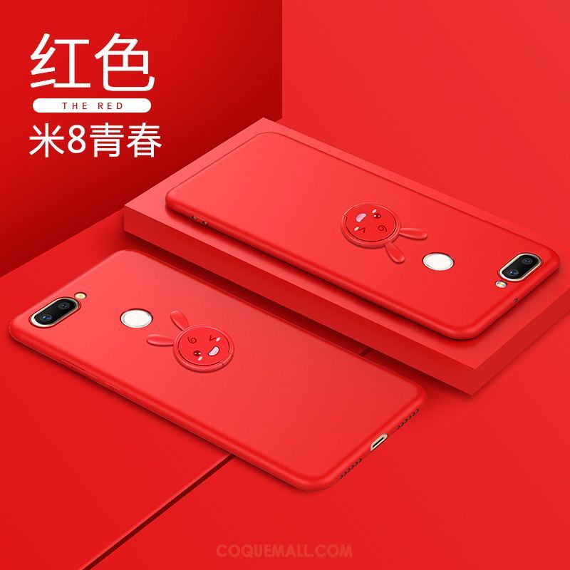 Étui Xiaomi Mi 8 Lite Tout Compris Petit Marque De Tendance, Coque Xiaomi Mi 8 Lite Jeunesse Personnalité Beige
