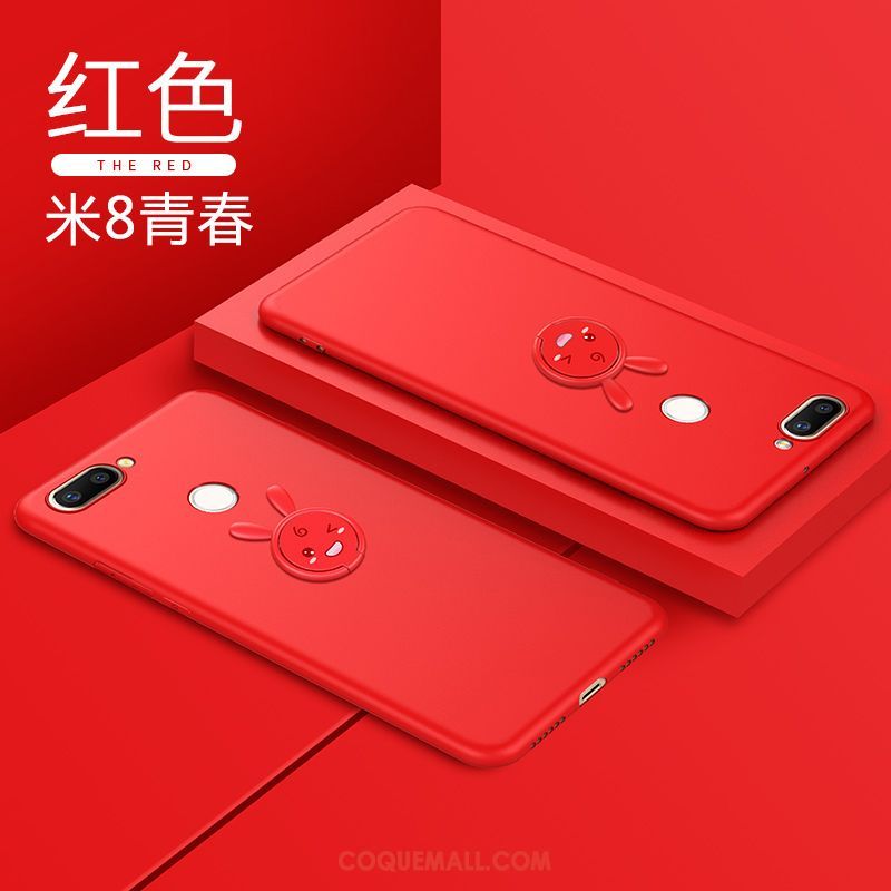 Étui Xiaomi Mi 8 Lite Tout Compris Petit Marque De Tendance, Coque Xiaomi Mi 8 Lite Jeunesse Personnalité Beige
