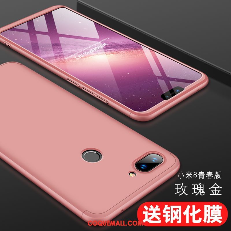 Étui Xiaomi Mi 8 Lite Téléphone Portable Protection Or, Coque Xiaomi Mi 8 Lite Tendance Petit Beige