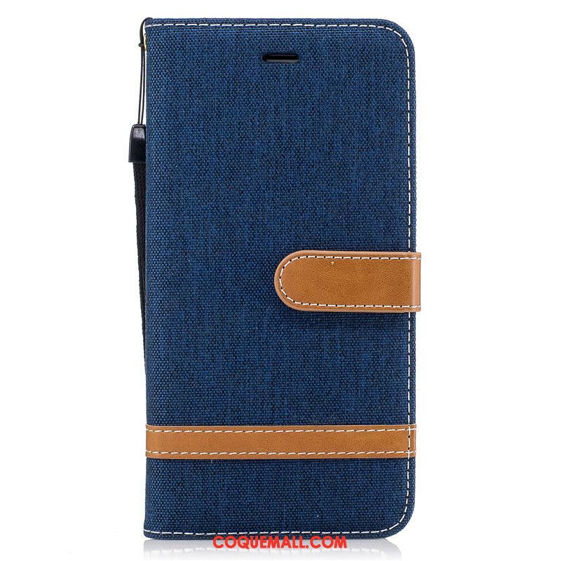 Étui Xiaomi Mi 8 Lite Étui En Cuir Ornements Suspendus En Denim, Coque Xiaomi Mi 8 Lite Tout Compris Incassable