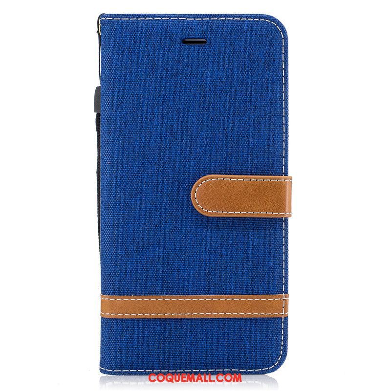 Étui Xiaomi Mi 8 Lite Étui En Cuir Ornements Suspendus En Denim, Coque Xiaomi Mi 8 Lite Tout Compris Incassable