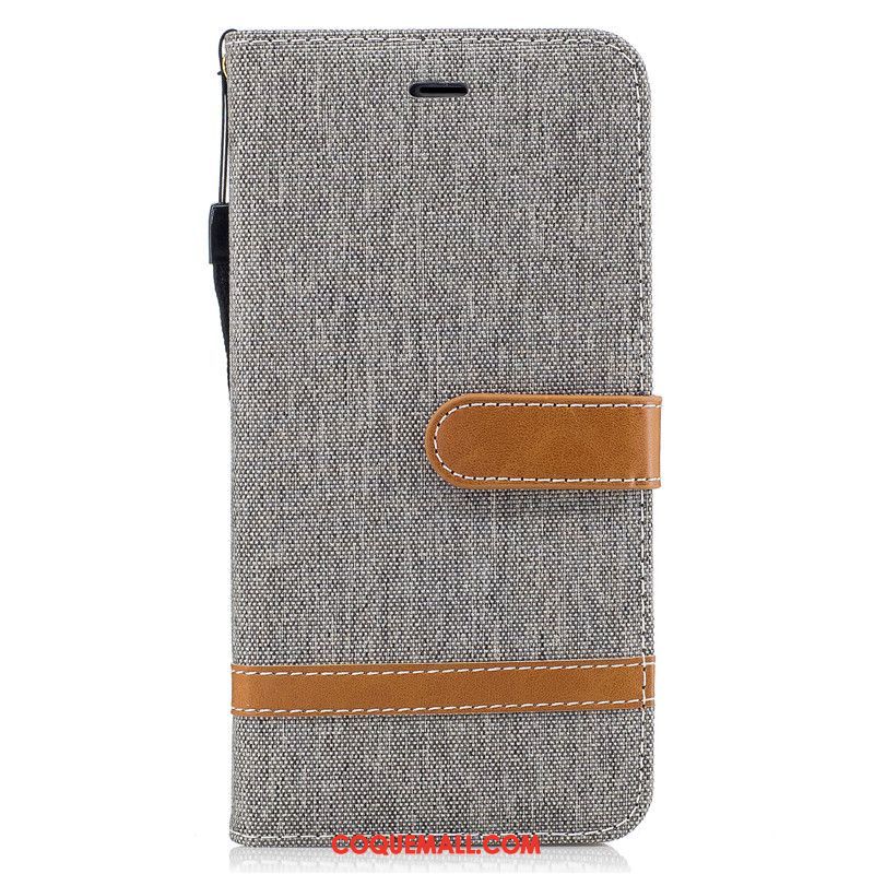 Étui Xiaomi Mi 8 Lite Étui En Cuir Ornements Suspendus En Denim, Coque Xiaomi Mi 8 Lite Tout Compris Incassable