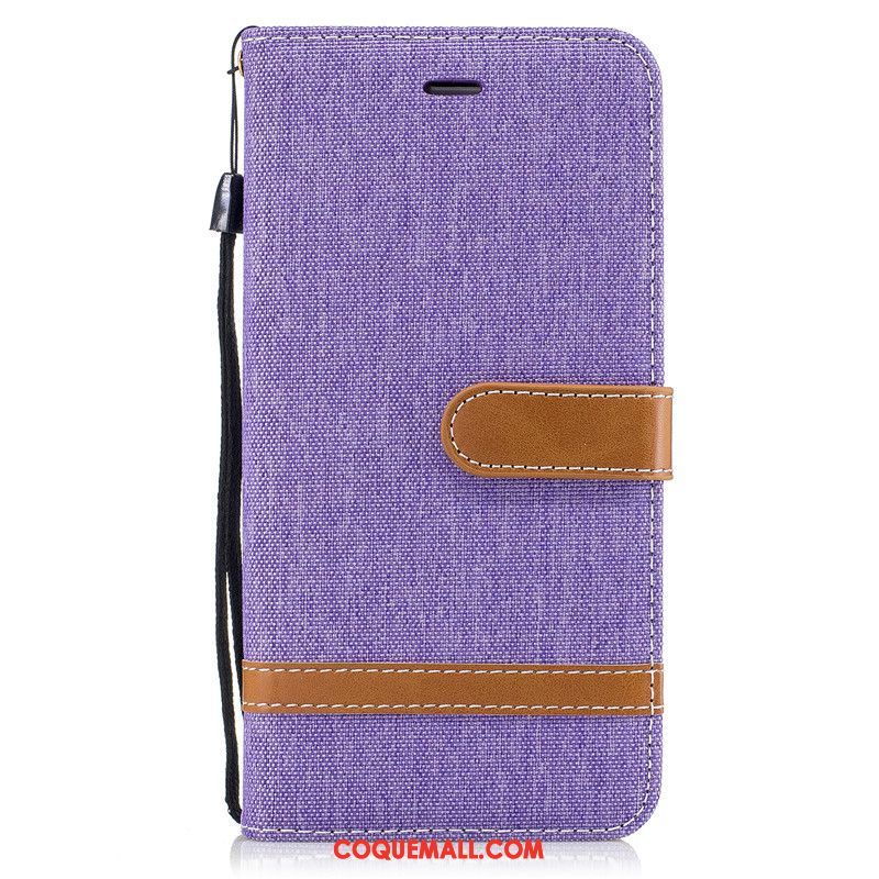 Étui Xiaomi Mi 8 Lite Étui En Cuir Ornements Suspendus En Denim, Coque Xiaomi Mi 8 Lite Tout Compris Incassable