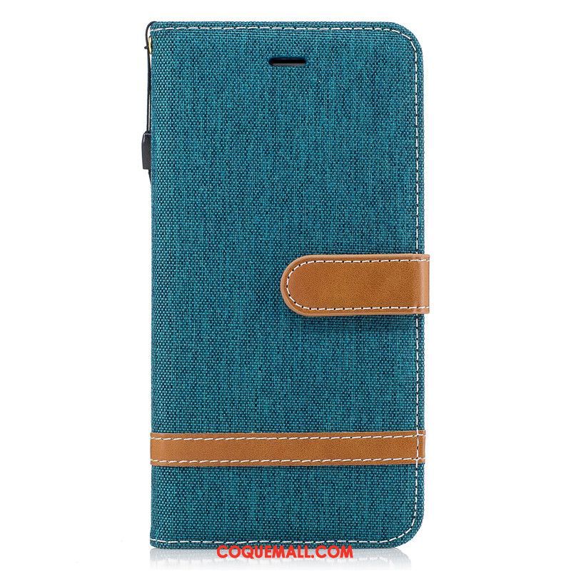 Étui Xiaomi Mi 8 Lite Étui En Cuir Ornements Suspendus En Denim, Coque Xiaomi Mi 8 Lite Tout Compris Incassable