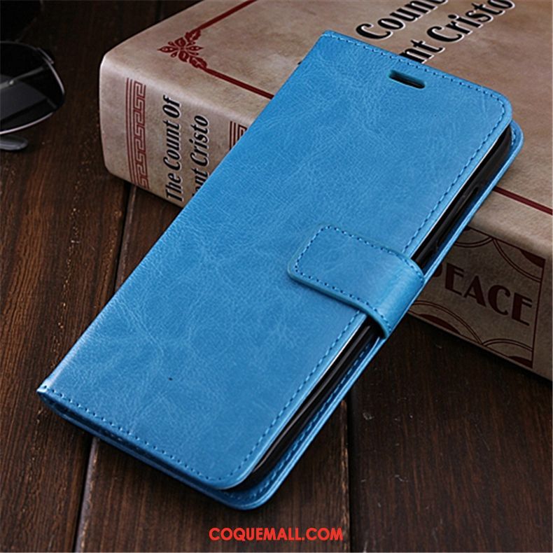 Étui Xiaomi Mi 8 Lite Étui En Cuir Simple Clamshell, Coque Xiaomi Mi 8 Lite Incassable Protection Braun Beige