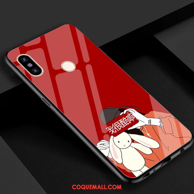 Étui Xiaomi Mi 8 Miroir Petit Verre Trempé, Coque Xiaomi Mi 8 Téléphone Portable Amoureux Beige