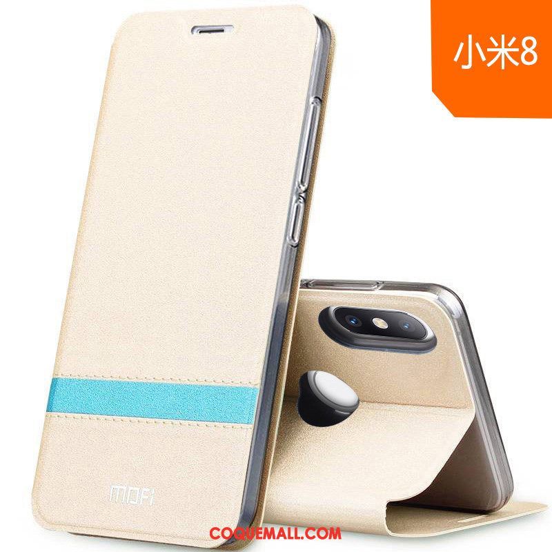 Étui Xiaomi Mi 8 Mémorial Rose Fluide Doux, Coque Xiaomi Mi 8 Protection Silicone Beige