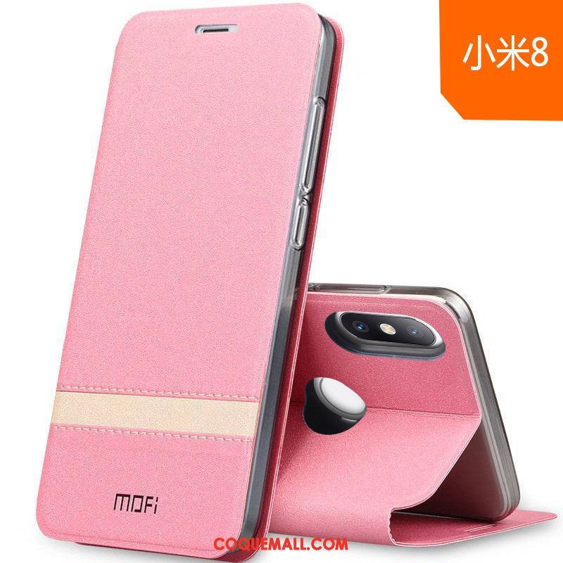 Étui Xiaomi Mi 8 Mémorial Rose Fluide Doux, Coque Xiaomi Mi 8 Protection Silicone Beige