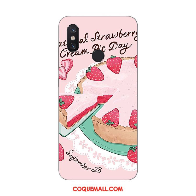 Étui Xiaomi Mi 8 Pastèque Téléphone Portable Fraise, Coque Xiaomi Mi 8 Petit Fluide Doux Beige