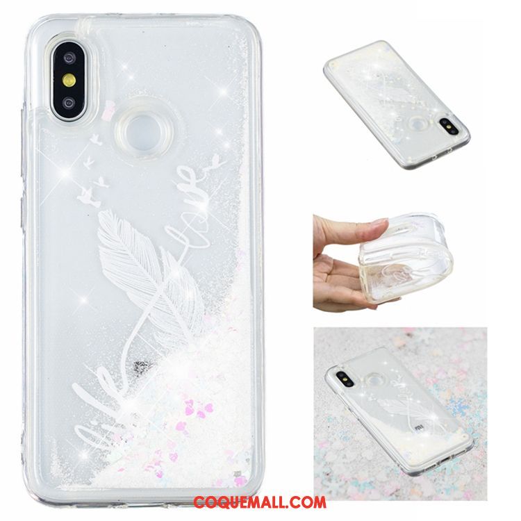 Étui Xiaomi Mi 8 Personnalité Fluide Doux Petit, Coque Xiaomi Mi 8 Rose Téléphone Portable Beige