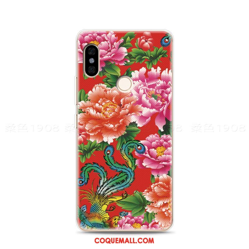 Étui Xiaomi Mi 8 Petit Vent Ethnique, Coque Xiaomi Mi 8 Fleur Grand Beige