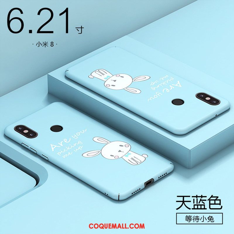 Étui Xiaomi Mi 8 Plastique Téléphone Portable Créatif, Coque Xiaomi Mi 8 Protection Noir Beige