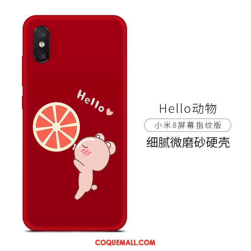 Étui Xiaomi Mi 8 Pro Amoureux Petit Tout Compris, Coque Xiaomi Mi 8 Pro Peinture Jeunesse Beige