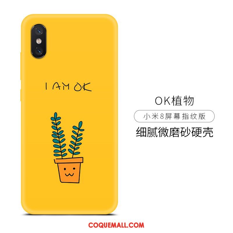 Étui Xiaomi Mi 8 Pro Amoureux Petit Tout Compris, Coque Xiaomi Mi 8 Pro Peinture Jeunesse Beige