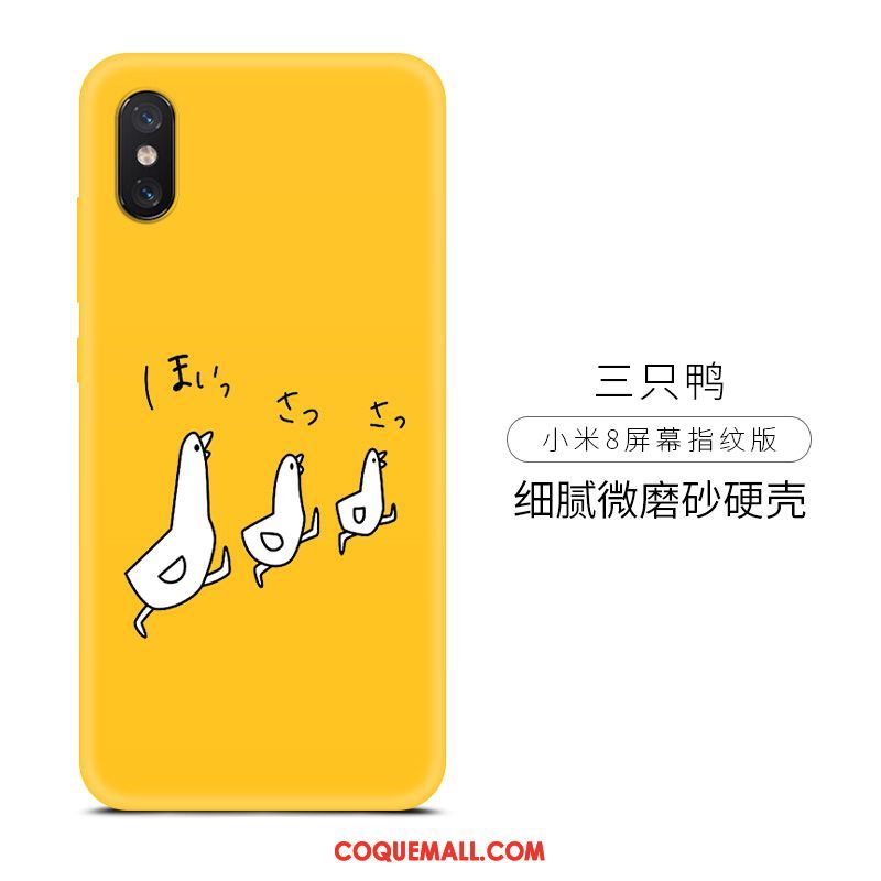 Étui Xiaomi Mi 8 Pro Amoureux Petit Tout Compris, Coque Xiaomi Mi 8 Pro Peinture Jeunesse Beige