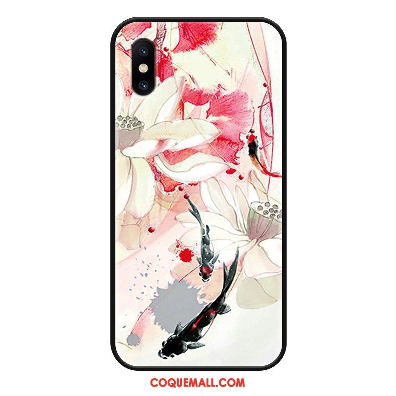 Étui Xiaomi Mi 8 Pro Blanc Mode Squid, Coque Xiaomi Mi 8 Pro Téléphone Portable Gaufrage Beige