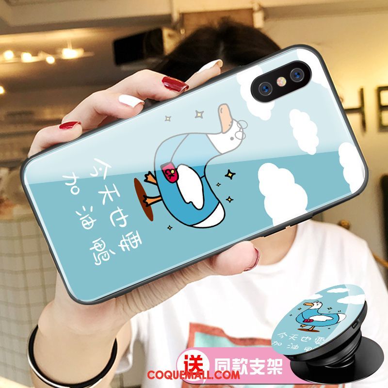 Étui Xiaomi Mi 8 Pro Canard Téléphone Portable Nouveau, Coque Xiaomi Mi 8 Pro Verre Modèle Fleurie Beige