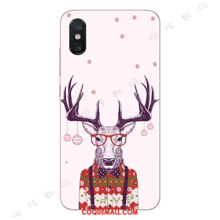 Étui Xiaomi Mi 8 Pro Cerf Incassable Jeunesse, Coque Xiaomi Mi 8 Pro Petit Fluide Doux Beige