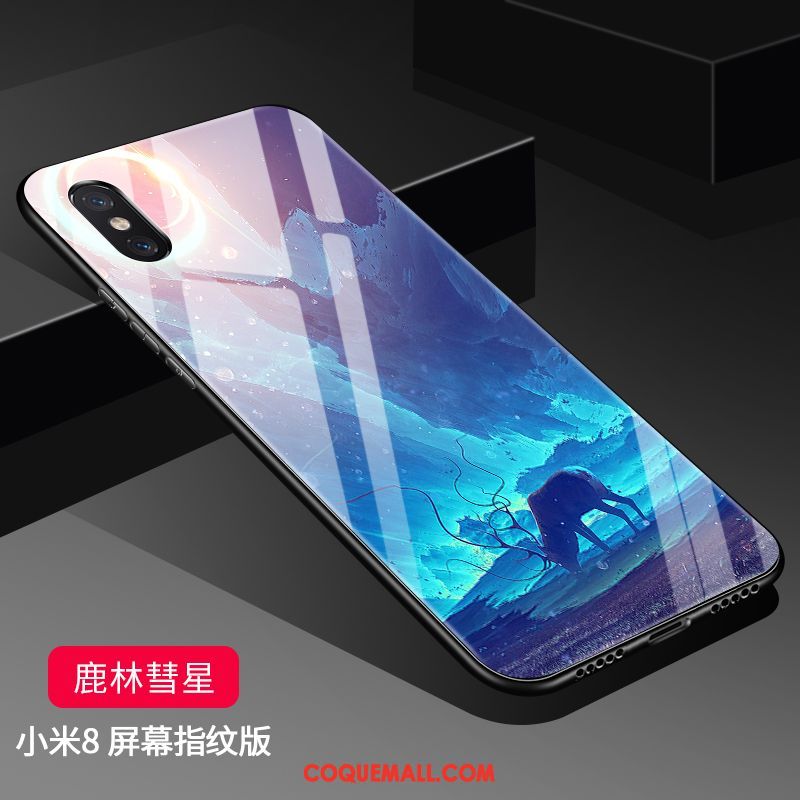 Étui Xiaomi Mi 8 Pro Créatif Petit Tout Compris, Coque Xiaomi Mi 8 Pro Téléphone Portable Incassable Beige