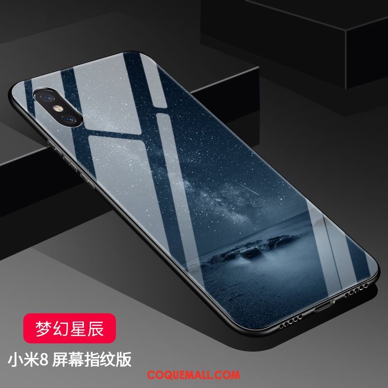 Étui Xiaomi Mi 8 Pro Créatif Petit Tout Compris, Coque Xiaomi Mi 8 Pro Téléphone Portable Incassable Beige