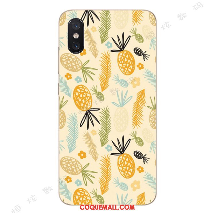 Étui Xiaomi Mi 8 Pro Fraise Petit Fluide Doux, Coque Xiaomi Mi 8 Pro Téléphone Portable Incassable Beige