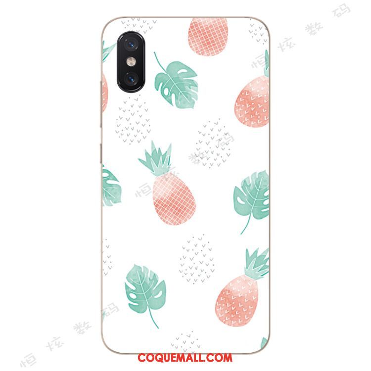 Étui Xiaomi Mi 8 Pro Fraise Petit Fluide Doux, Coque Xiaomi Mi 8 Pro Téléphone Portable Incassable Beige