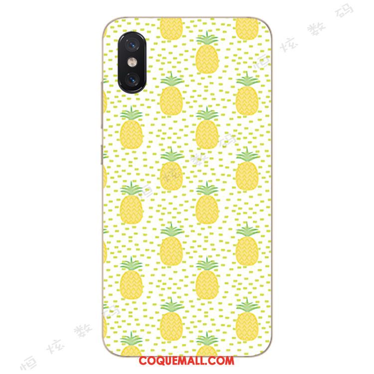 Étui Xiaomi Mi 8 Pro Fraise Petit Fluide Doux, Coque Xiaomi Mi 8 Pro Téléphone Portable Incassable Beige