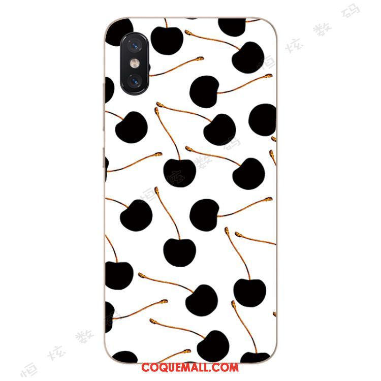 Étui Xiaomi Mi 8 Pro Fraise Petit Fluide Doux, Coque Xiaomi Mi 8 Pro Téléphone Portable Incassable Beige